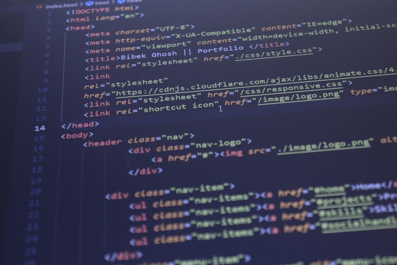 Mastering the First Impression: Your intriguing post title goes here Close-up view of HTML and CSS code displayed on a computer screen, ideal for programming and technology themes.